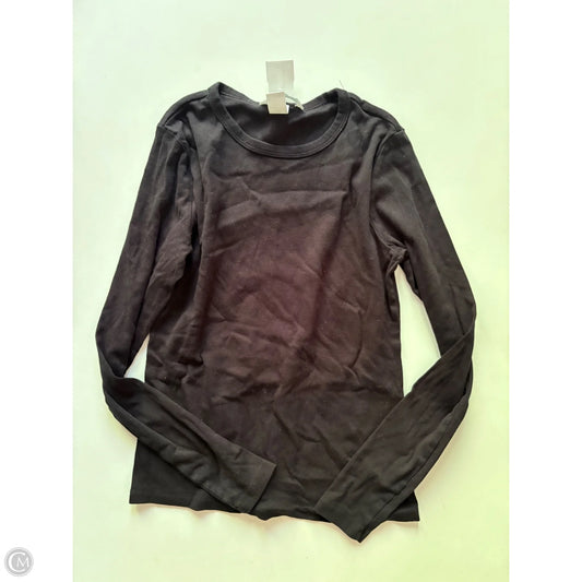 Top Long Sleeve By H&m In Black, Size: M