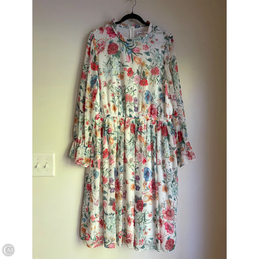 Dress Work By Gibson And Latimer In Floral Print, Size: Xl