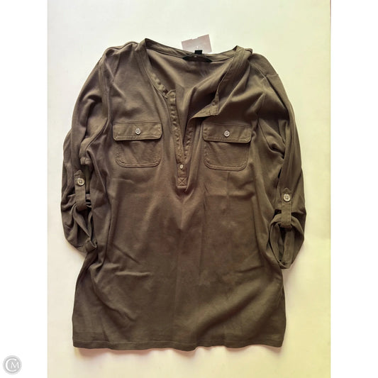 Top Long Sleeve By Lauren By Ralph Lauren In Green, Size: L