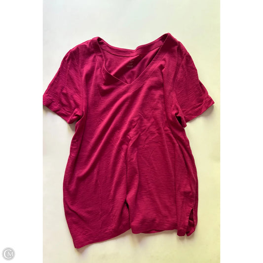 Top Short Sleeve By J. Jill In Pink, Size: L
