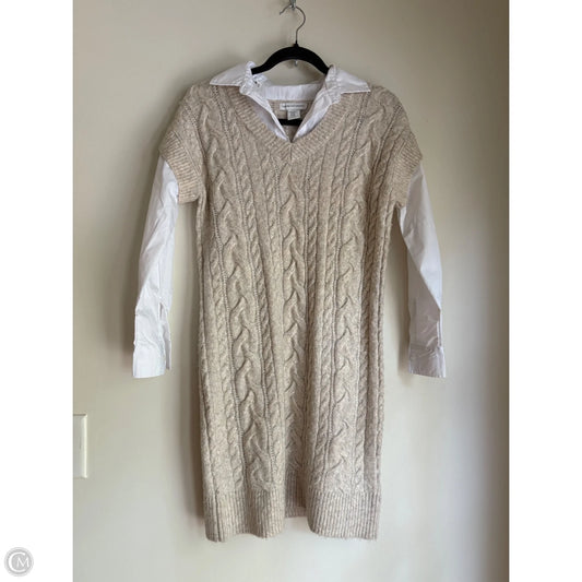 Dress Casual Midi By Cupcakes And Cashmere In Beige, Size: Xs