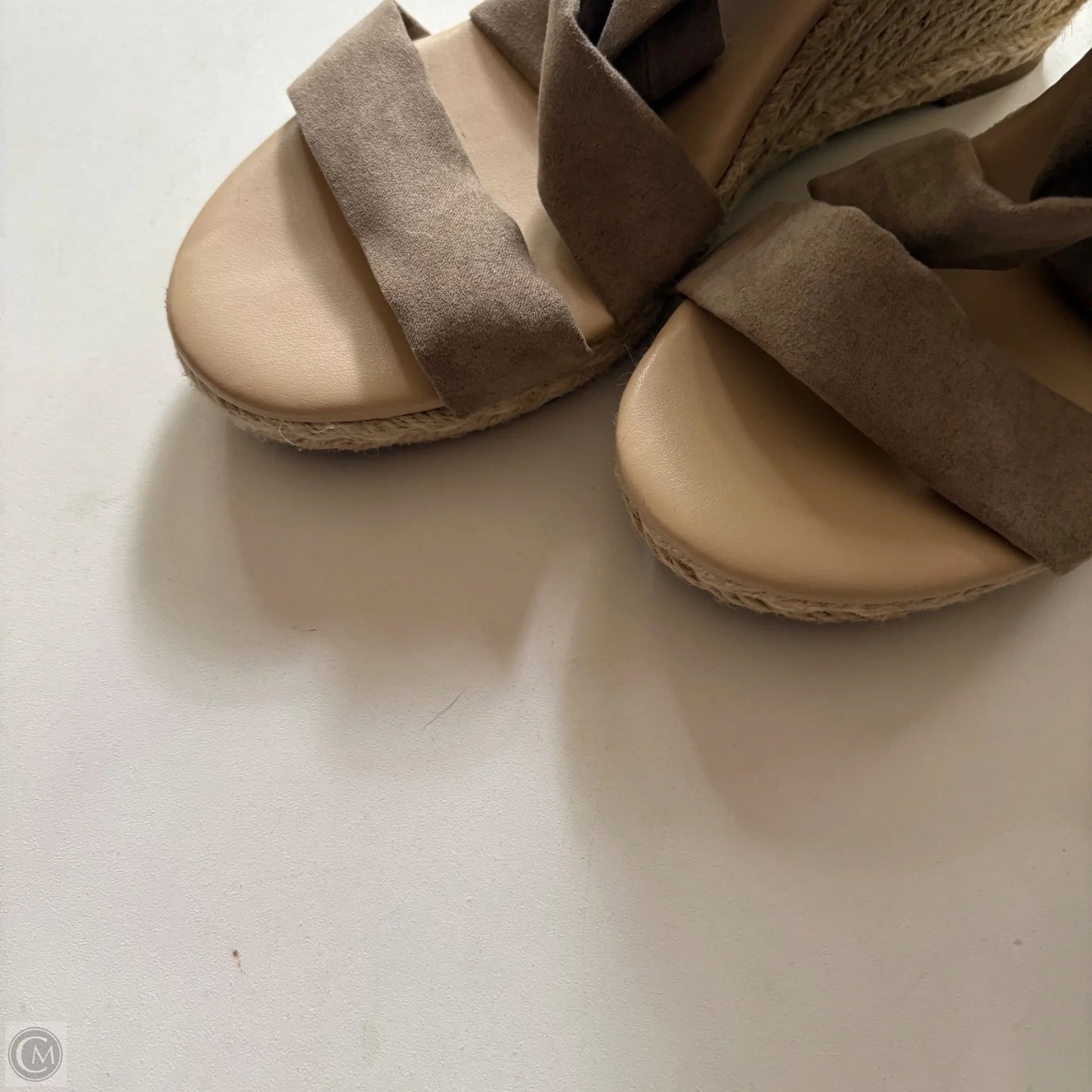 Shoes Heels Wedge By Indigo In Taupe, Size: 8