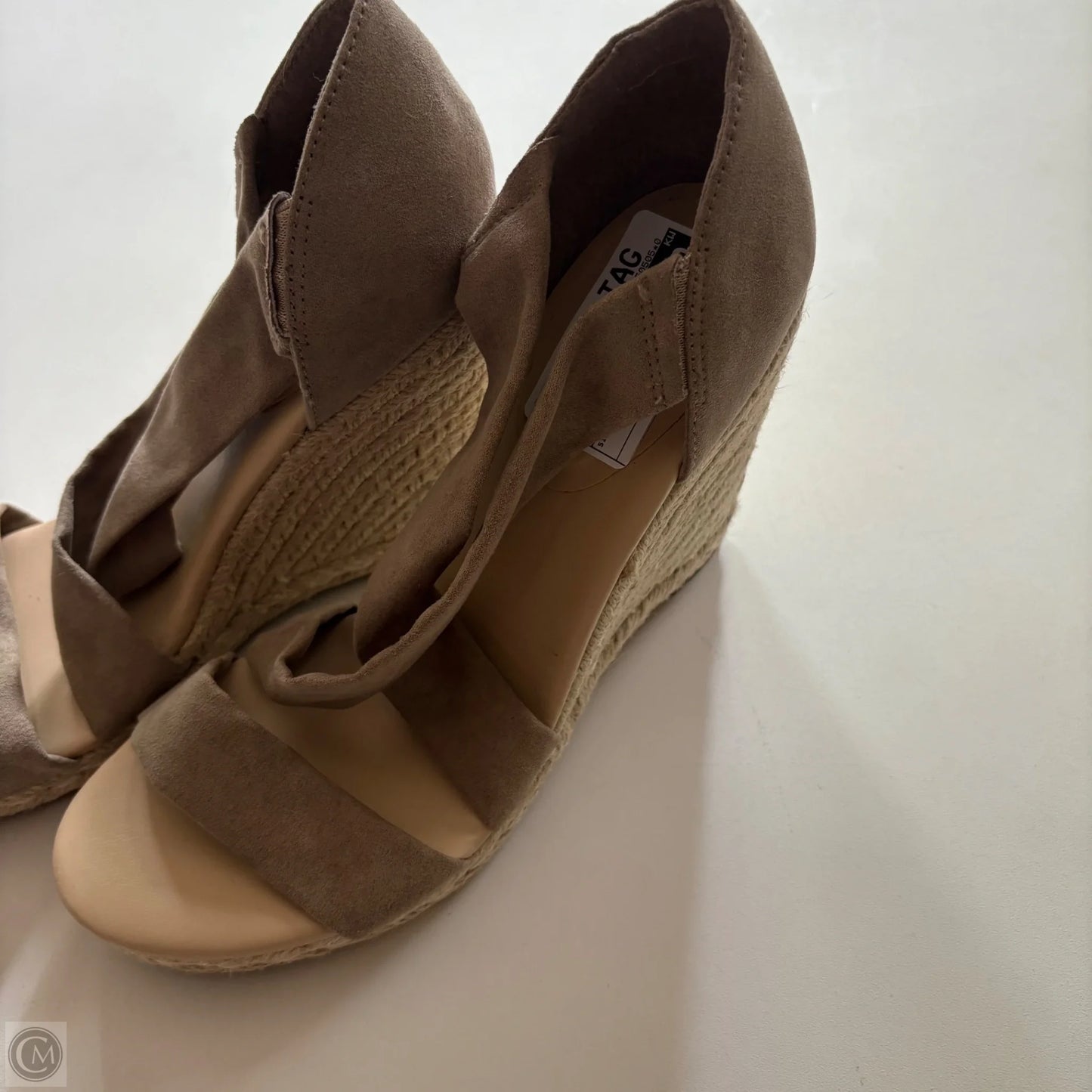 Shoes Heels Wedge By Indigo In Taupe, Size: 8