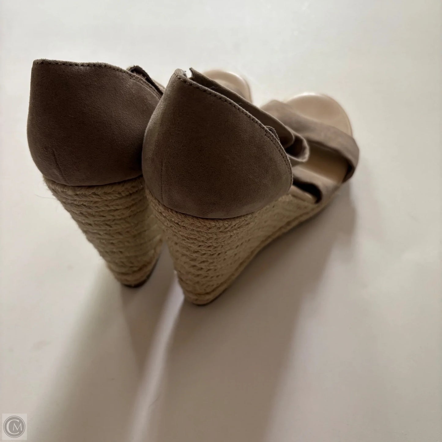 Shoes Heels Wedge By Indigo In Taupe, Size: 8