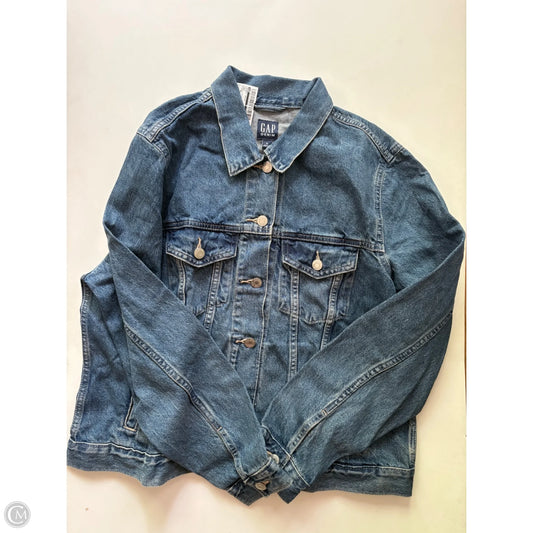 Jacket Denim By Gap In Blue, Size: Xl