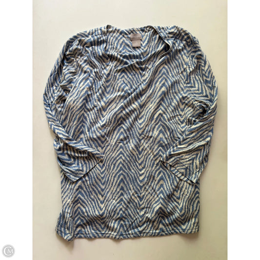 Top Long Sleeve By Chicos In Blue, Size: L