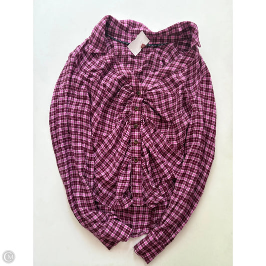 Top Long Sleeve By Pilcro In Plaid Pattern, Size: M