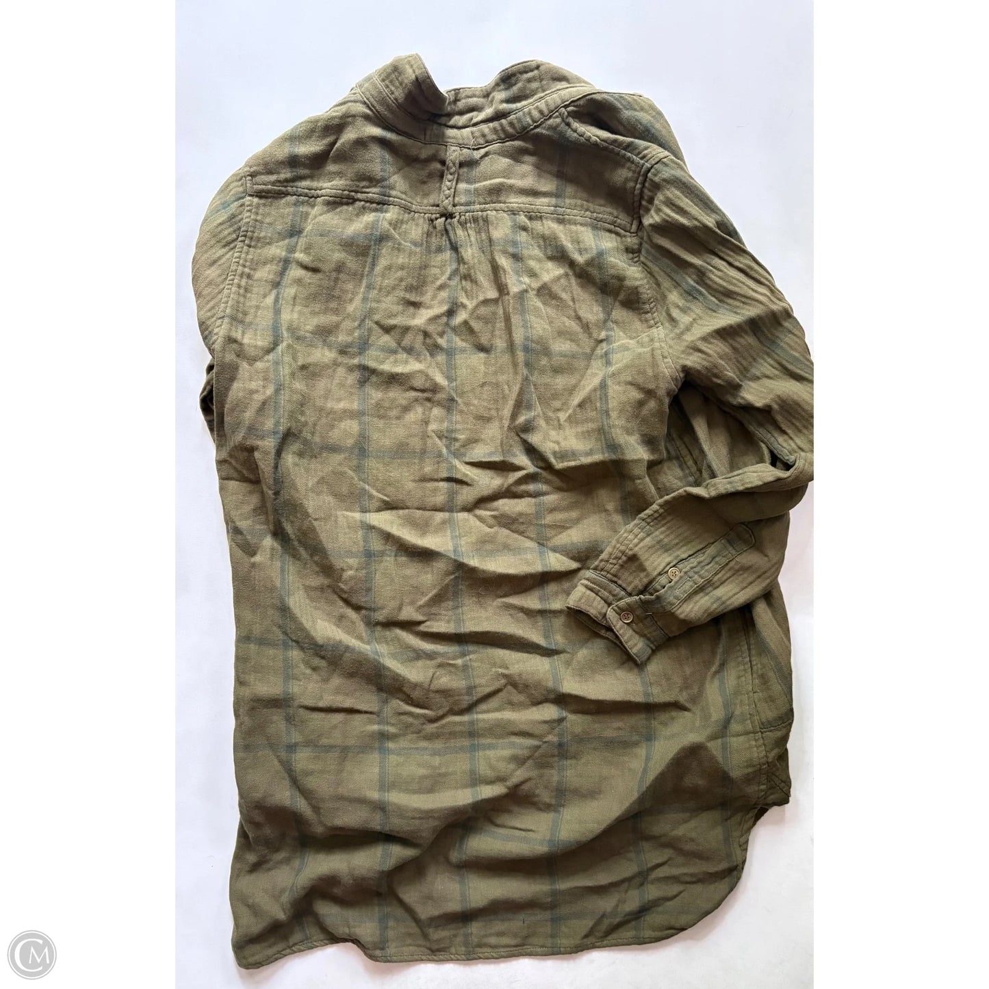 Top Long Sleeve By Free People In Plaid Pattern, Size: Xs