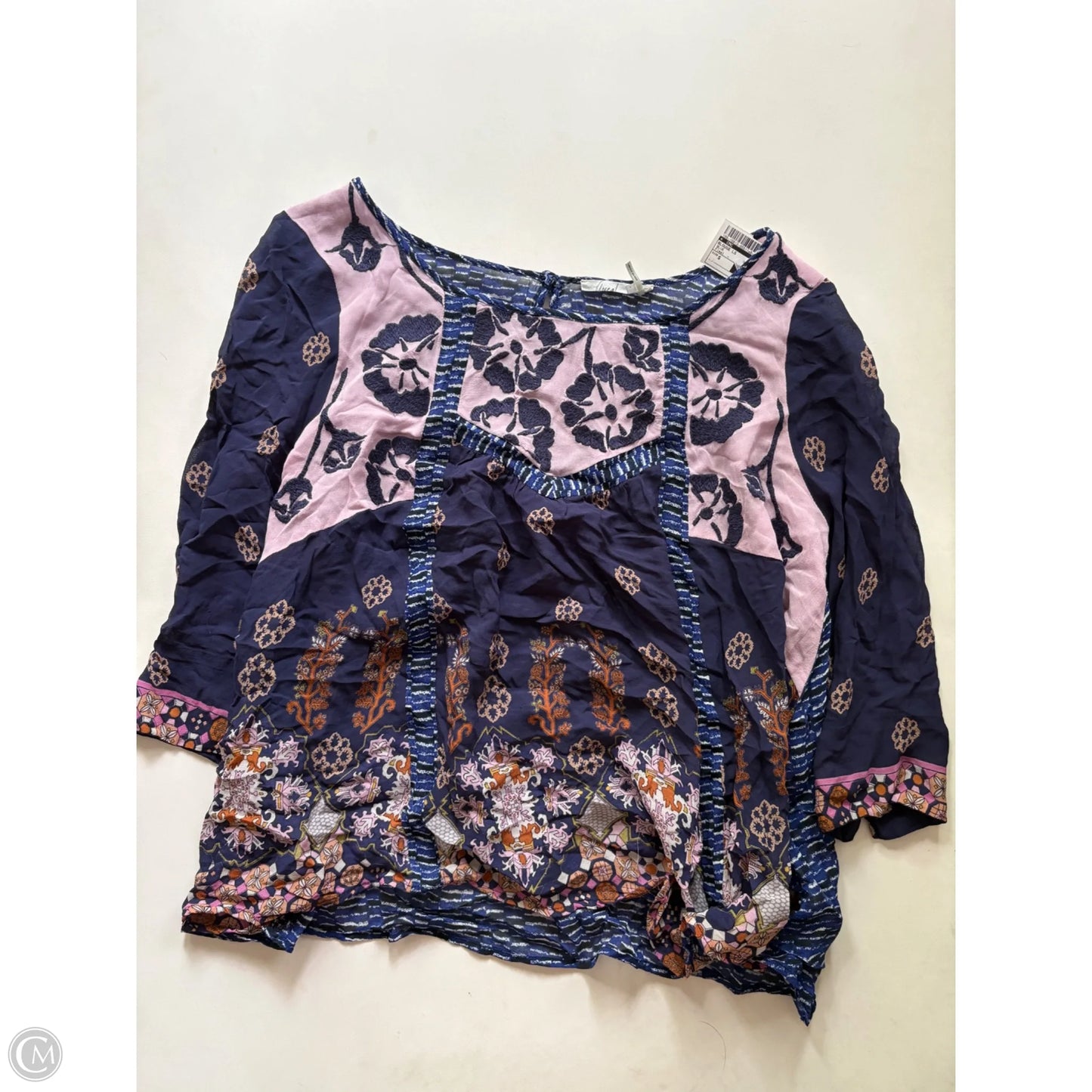 Blouse Long Sleeve By Fleat In Blue, Size: S