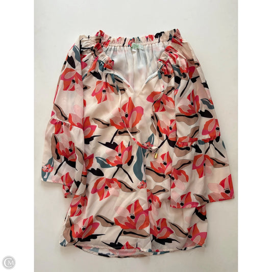 Blouse Long Sleeve By Jade In Floral Print, Size: Xs