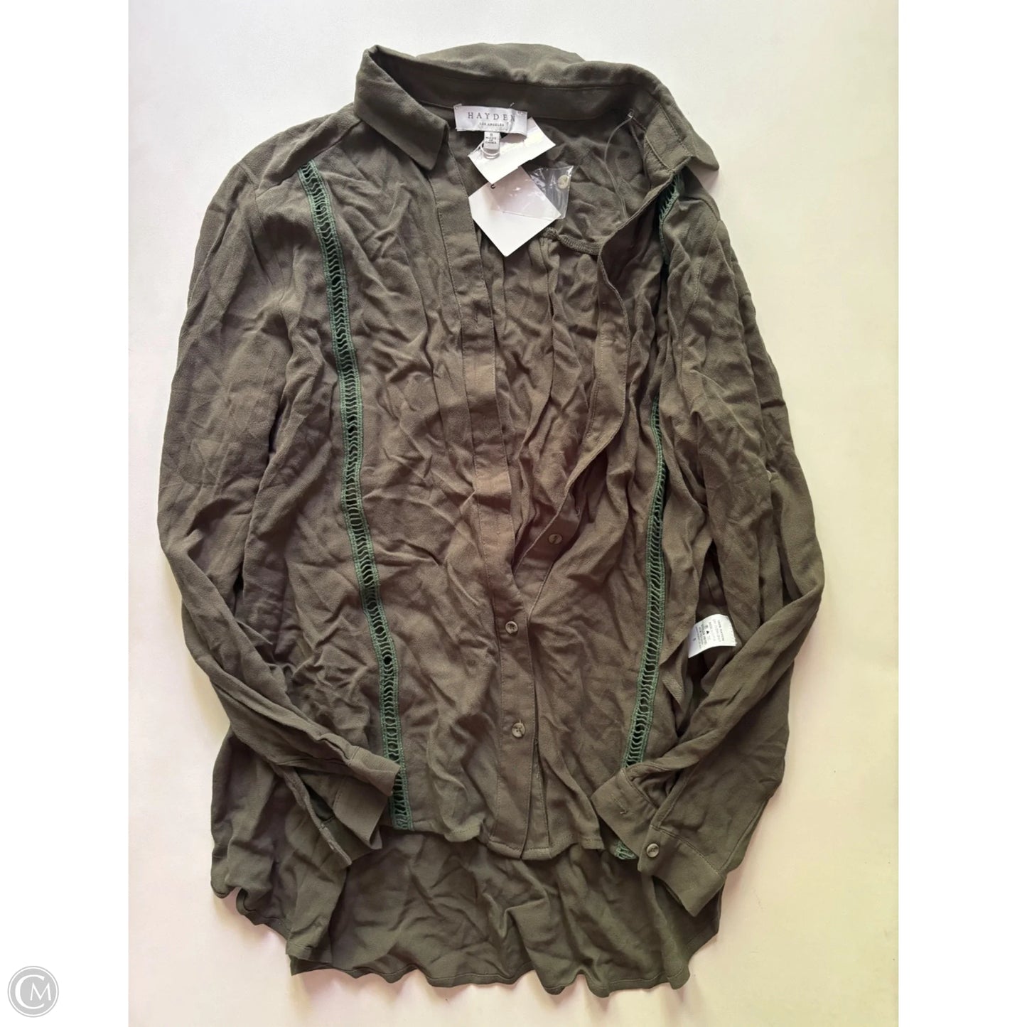 Blouse Long Sleeve By Hayden La In Green, Size: S