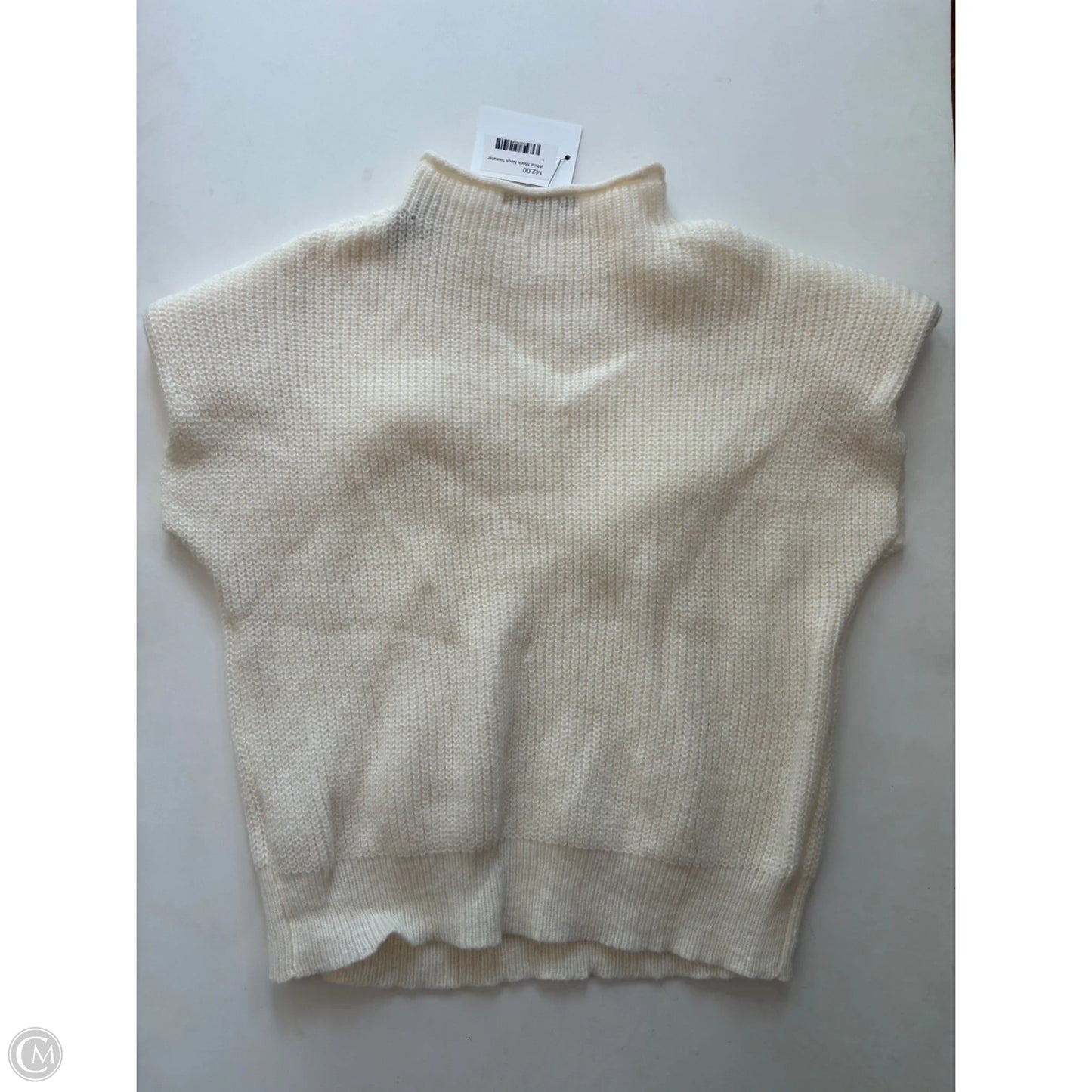 Sweater Short Sleeve By Miss Sparkling In Cream, Size: L