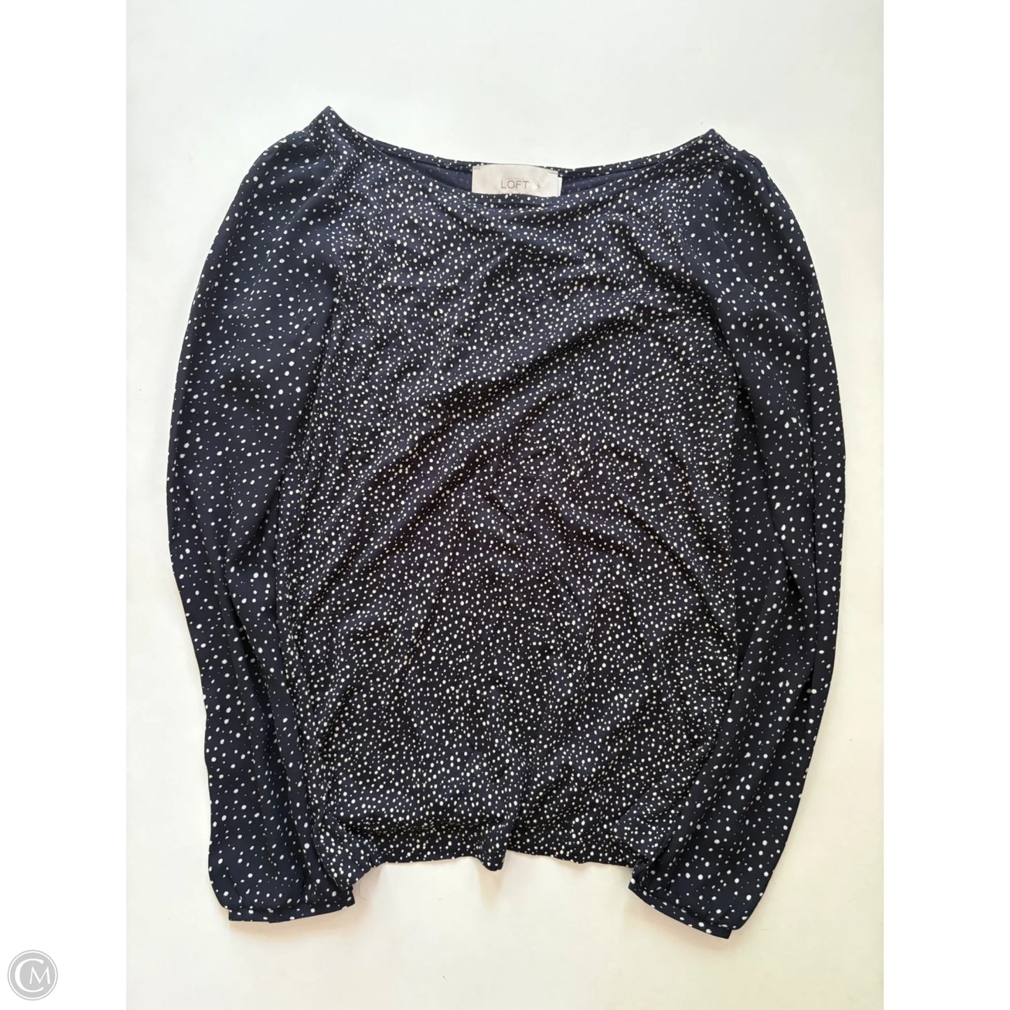 Blouse Long Sleeve By Loft In Navy, Size: Xs