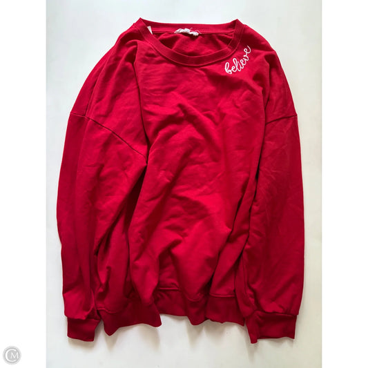 Sweatshirt Crewneck By Workshop In Red, Size: 2x