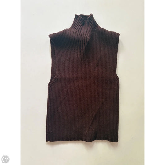 Sweater Short Sleeve By Zara In Brown, Size: M