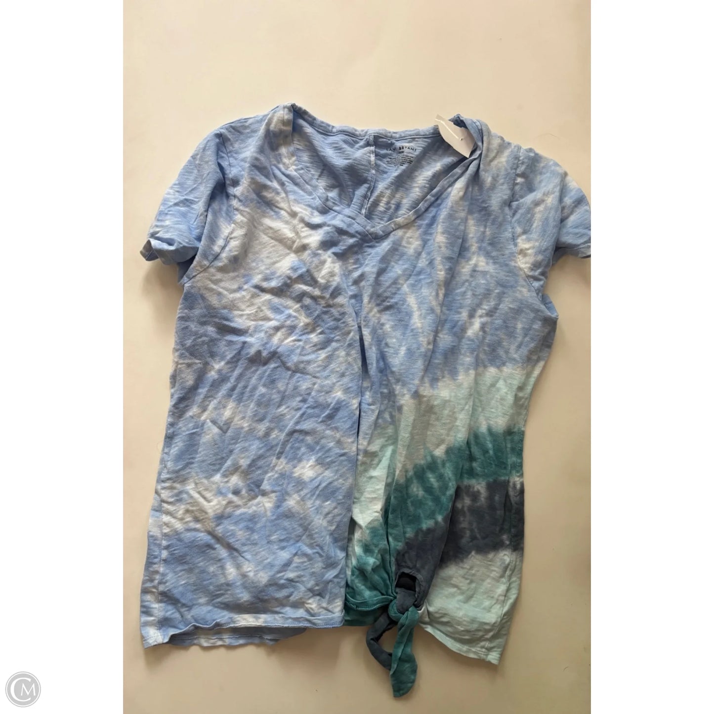 Top Short Sleeve By Lane Bryant In Blue, Size: 1x