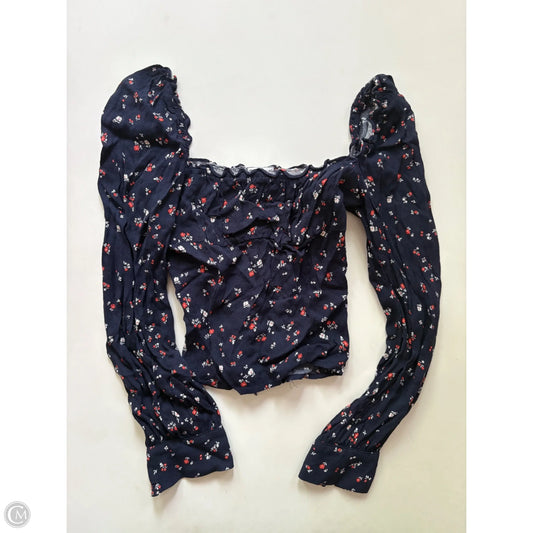 Top Long Sleeve By Reformation In Floral Print, Size: Xs
