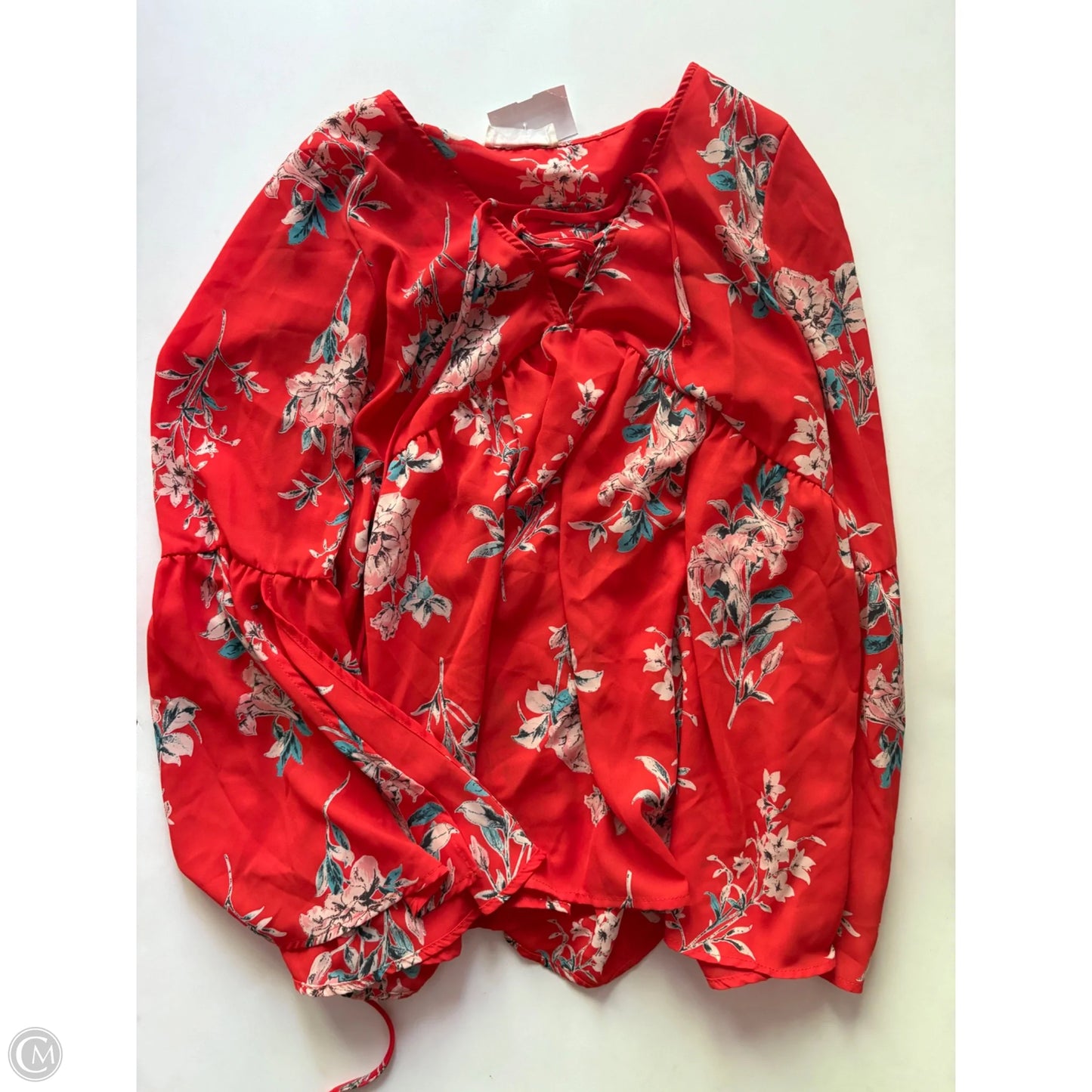 Blouse Long Sleeve By Peace Love World In Red, Size: M