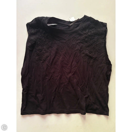 Top Sleeveless By Cmb In Black, Size: M