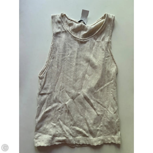 Sweater Short Sleeve By Zara In Cream, Size: M