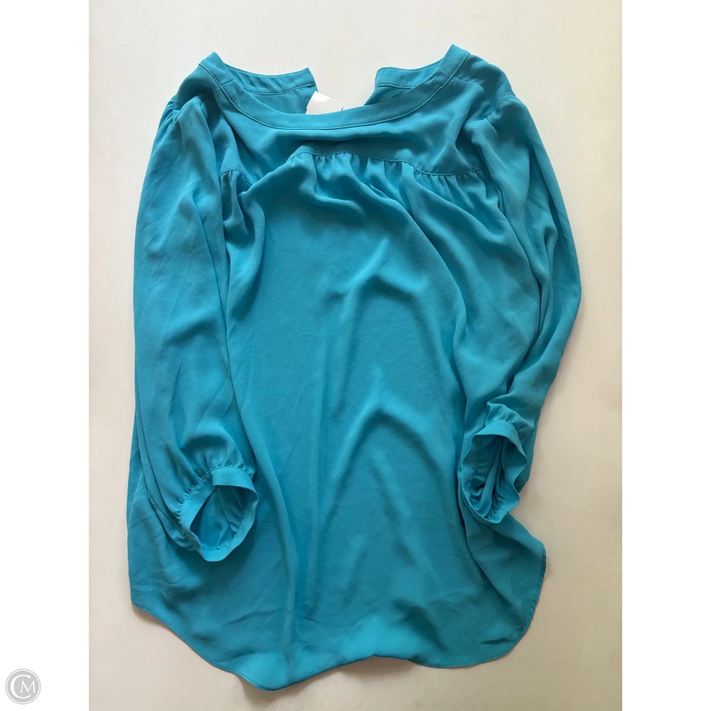 Blouse Long Sleeve By Karen Kane In Blue, Size: M