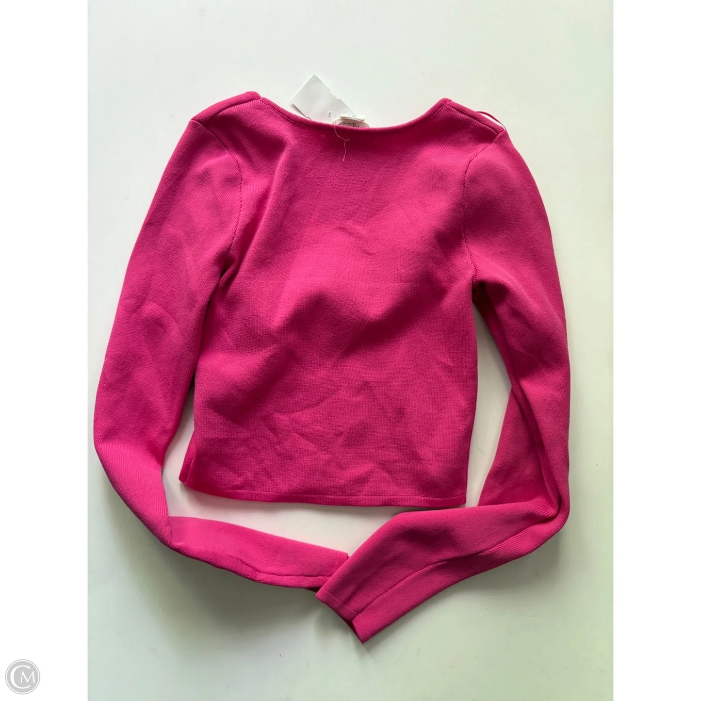 Top Long Sleeve By Happliy Grey In Pink, Size: S