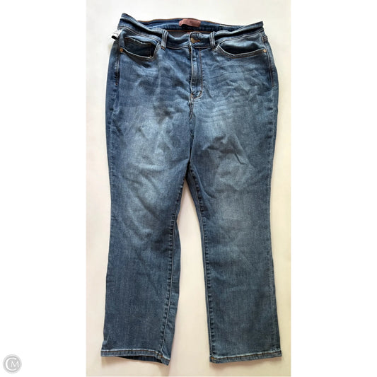 Jeans Straight By Judy Blue In Blue, Size: 18