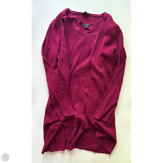 Sweater 2pc By Talbots In Maroon, Size: M