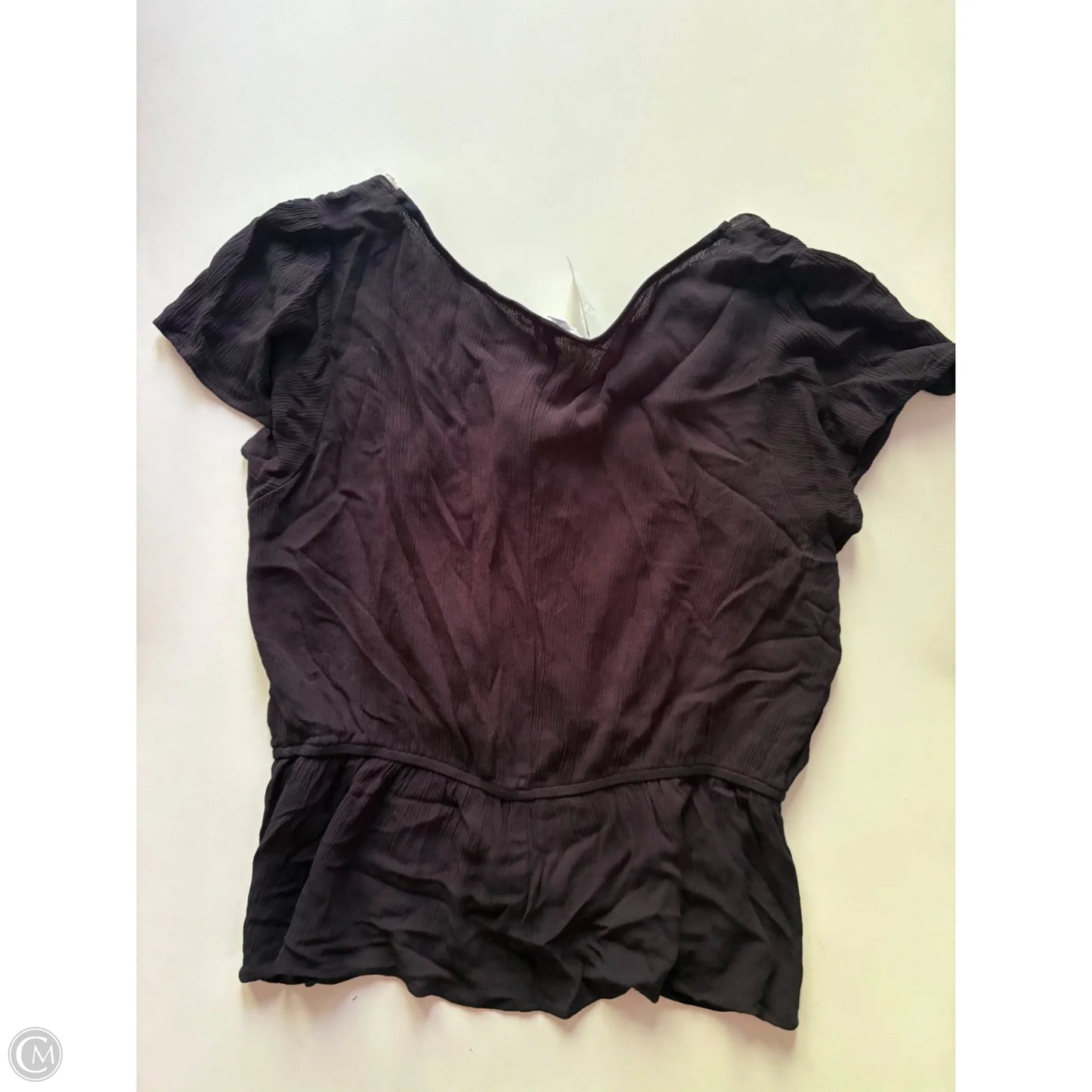 Top Short Sleeve By Thread & Clover In Black & Cream, Size: Xl