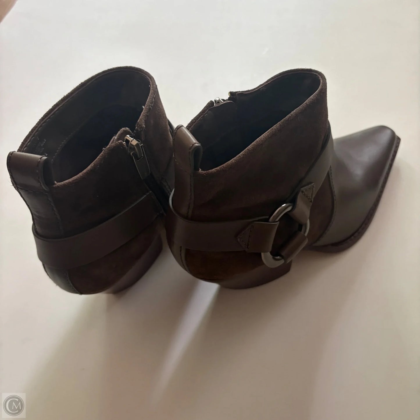 Boots Ankle Heels By Vince Camuto In Brown, Size: 8