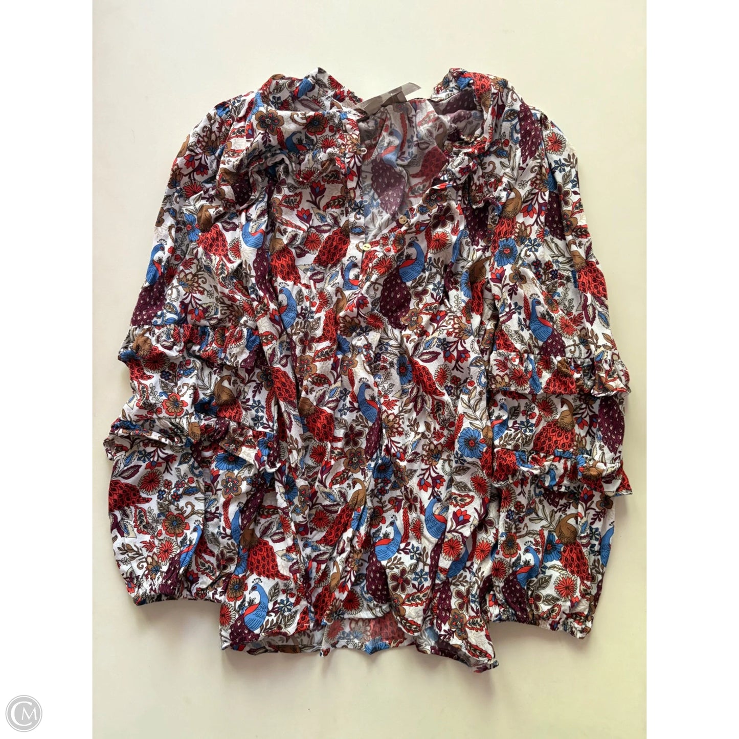 Blouse Long Sleeve By Loft In Floral Print, Size: S