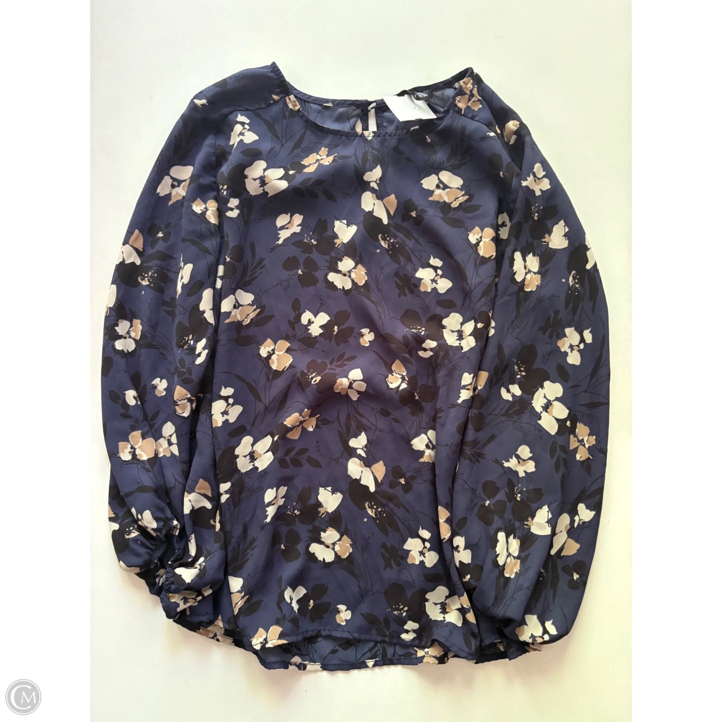 Blouse Long Sleeve By West Kei In Navy, Size: S
