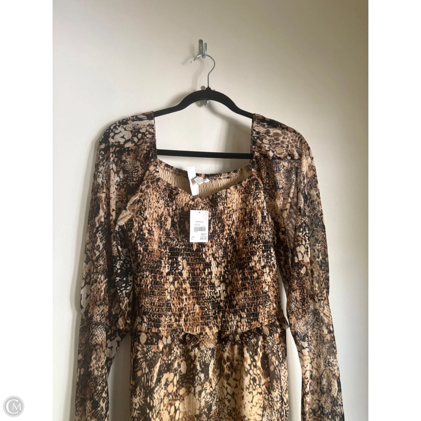 Dress Casual Midi By Cato In Animal Print, Size: L
