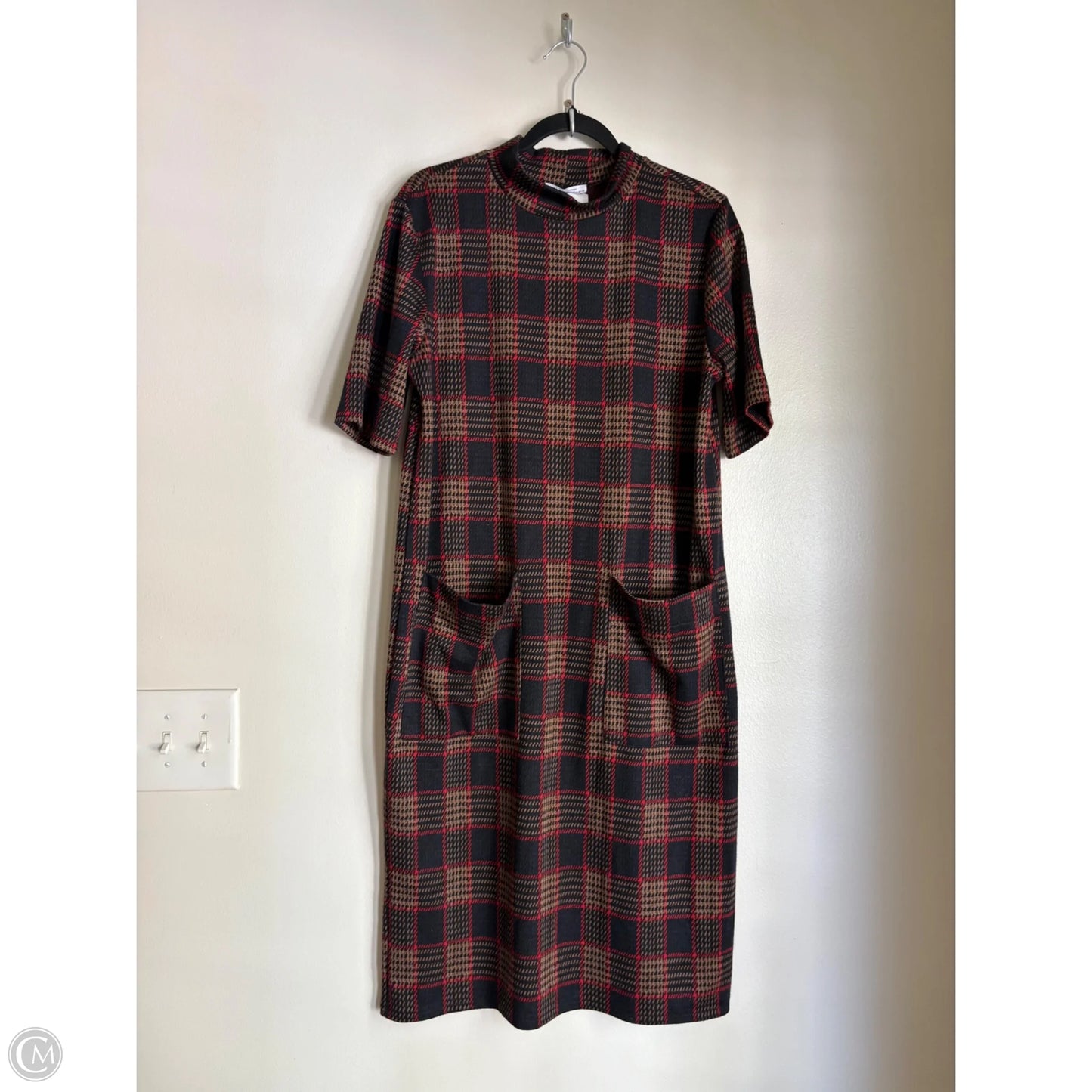 Dress Work By Zara In Plaid Pattern, Size: M