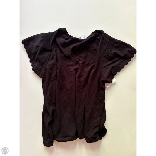 Top Short Sleeve By Crown And Ivy In Black, Size: L