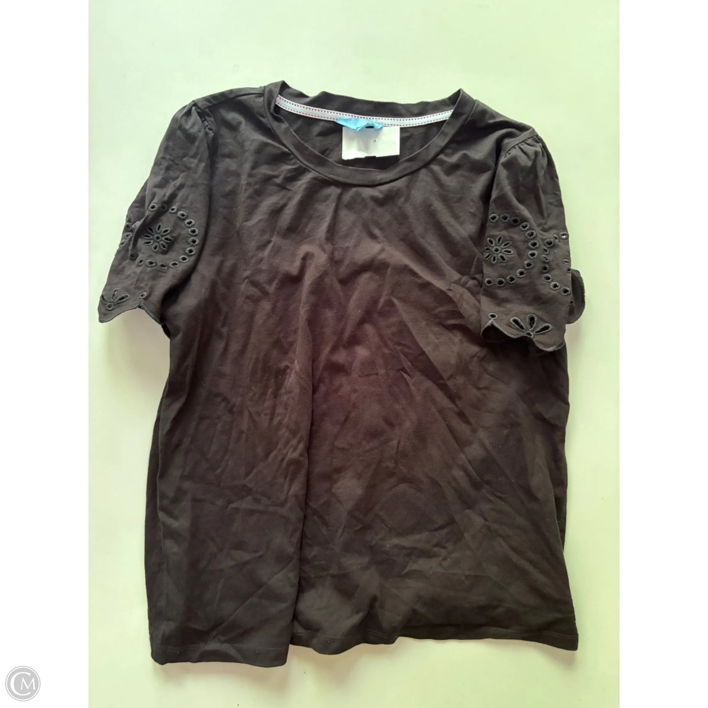 Top Short Sleeve By Draper James In Black, Size: L