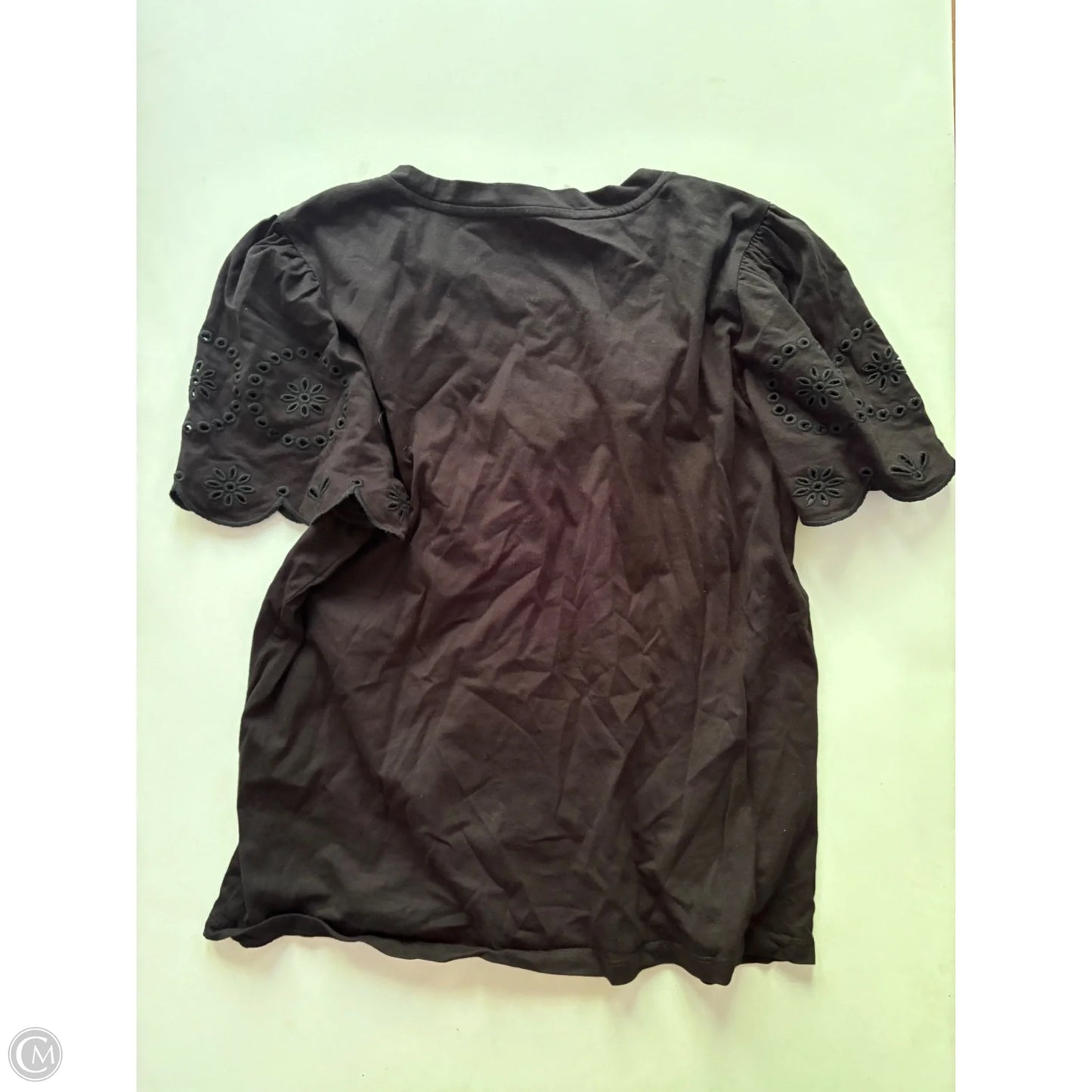 Top Short Sleeve By Draper James In Black, Size: L