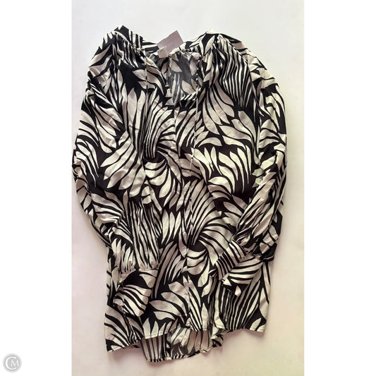 Dress Casual Midi By H&m In Black & Cream, Size: S