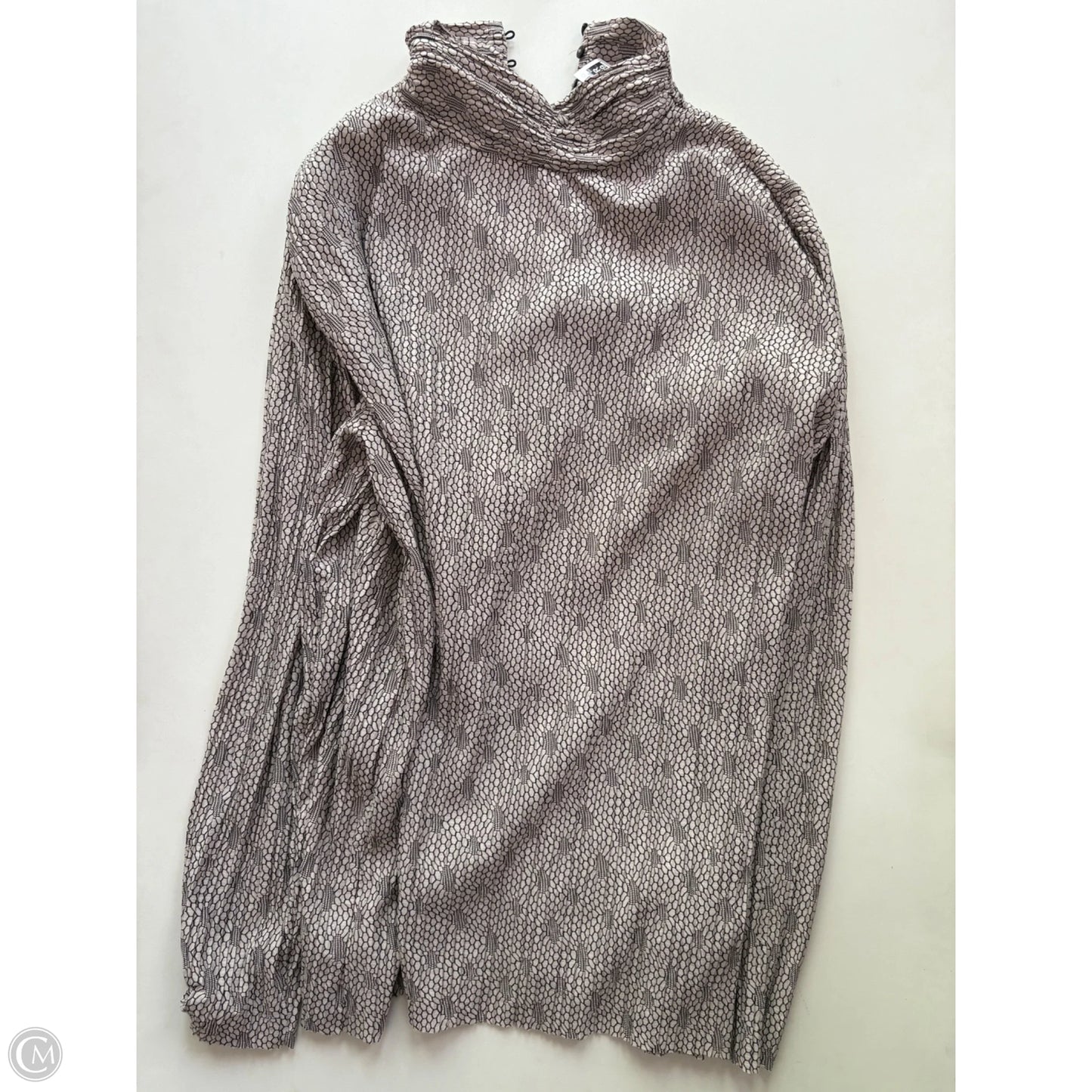 Blouse Long Sleeve By Zara In Cream & Tan, Size: M