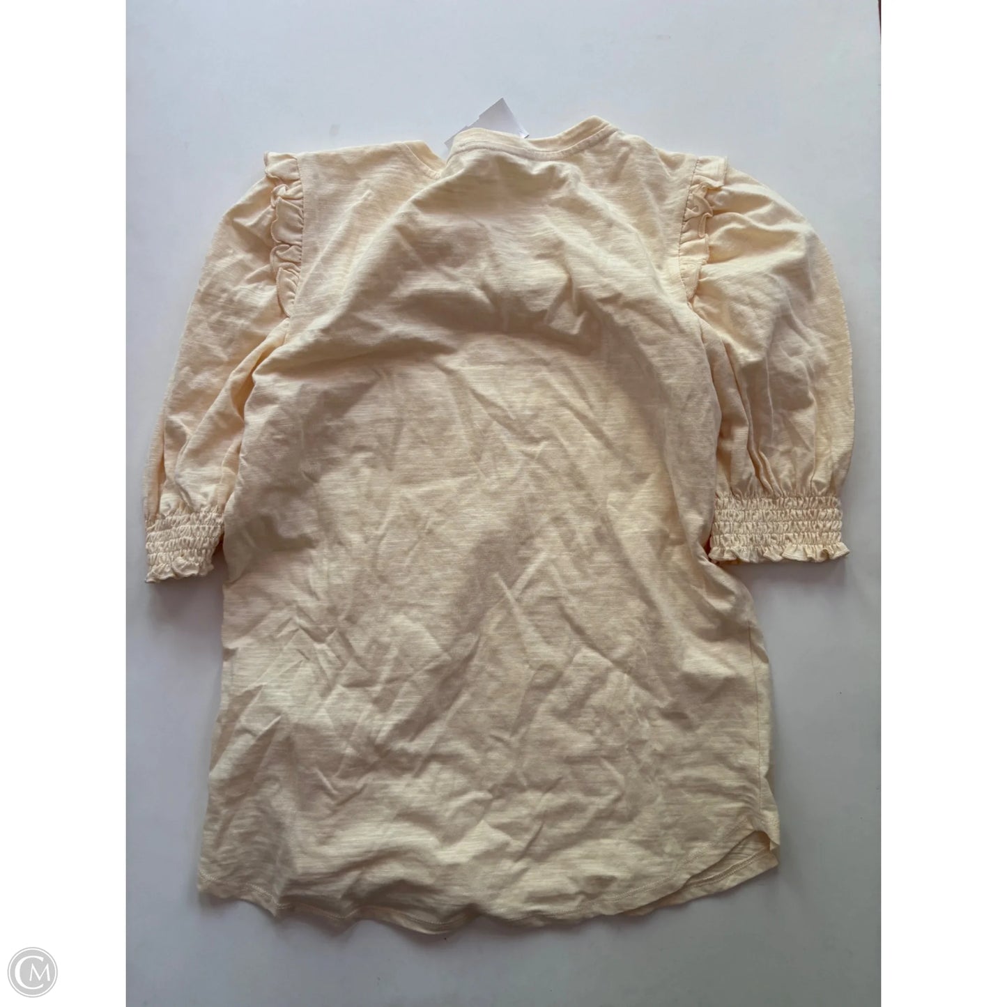 Top Short Sleeve By Shabby Chic In Yellow, Size: M