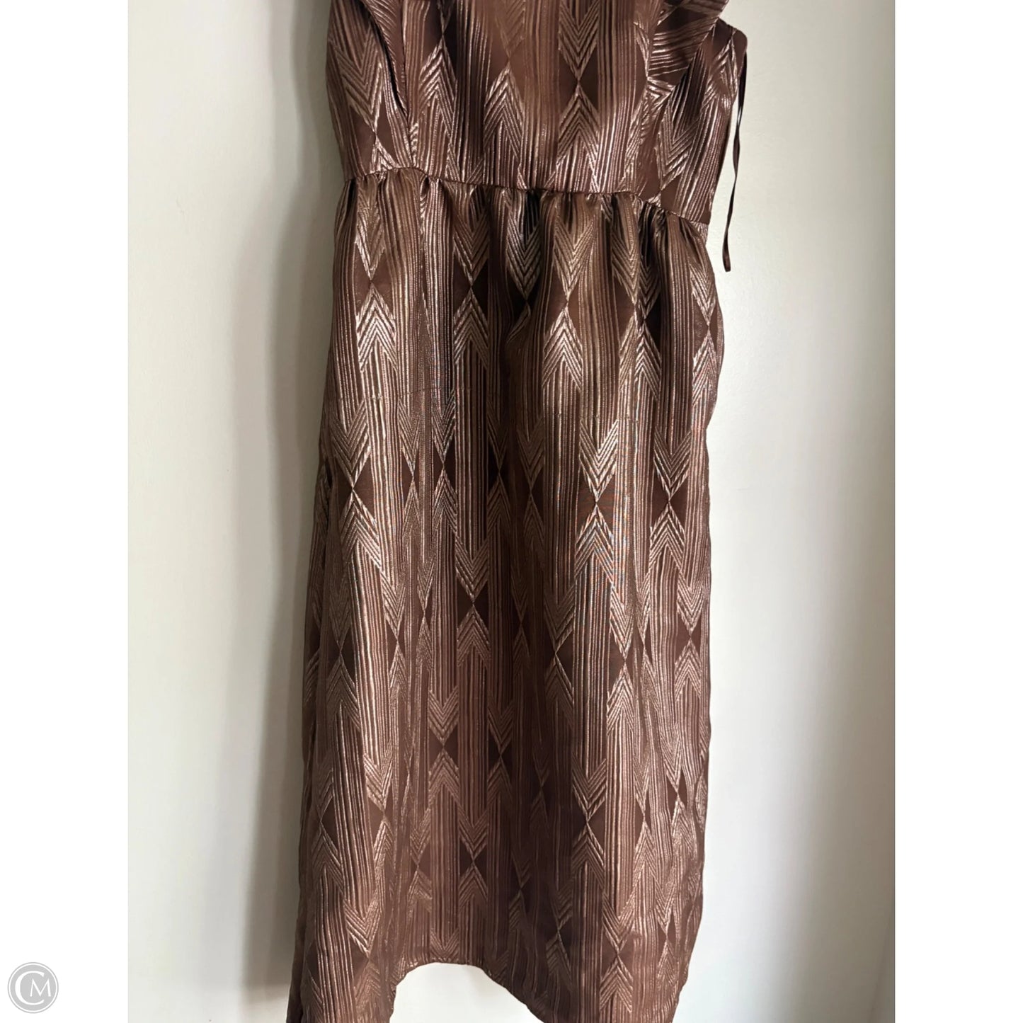 Dress Party Midi By Emily Lovelock In Brown, Size: Xs