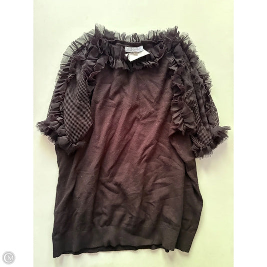 Sweater Short Sleeve By Siani In Black, Size: Xl