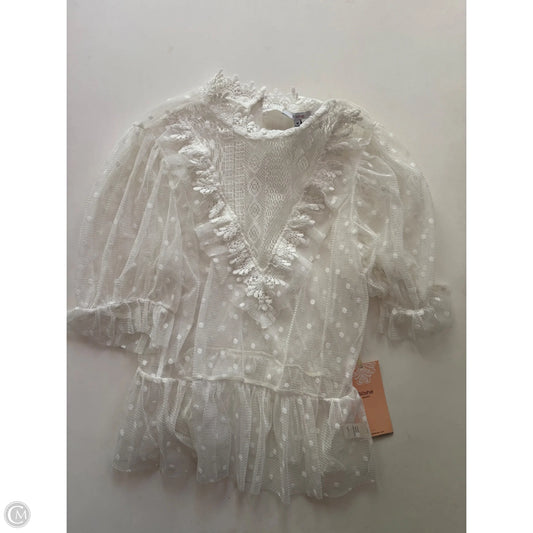 Top Long Sleeve By Blashe In White, Size: M