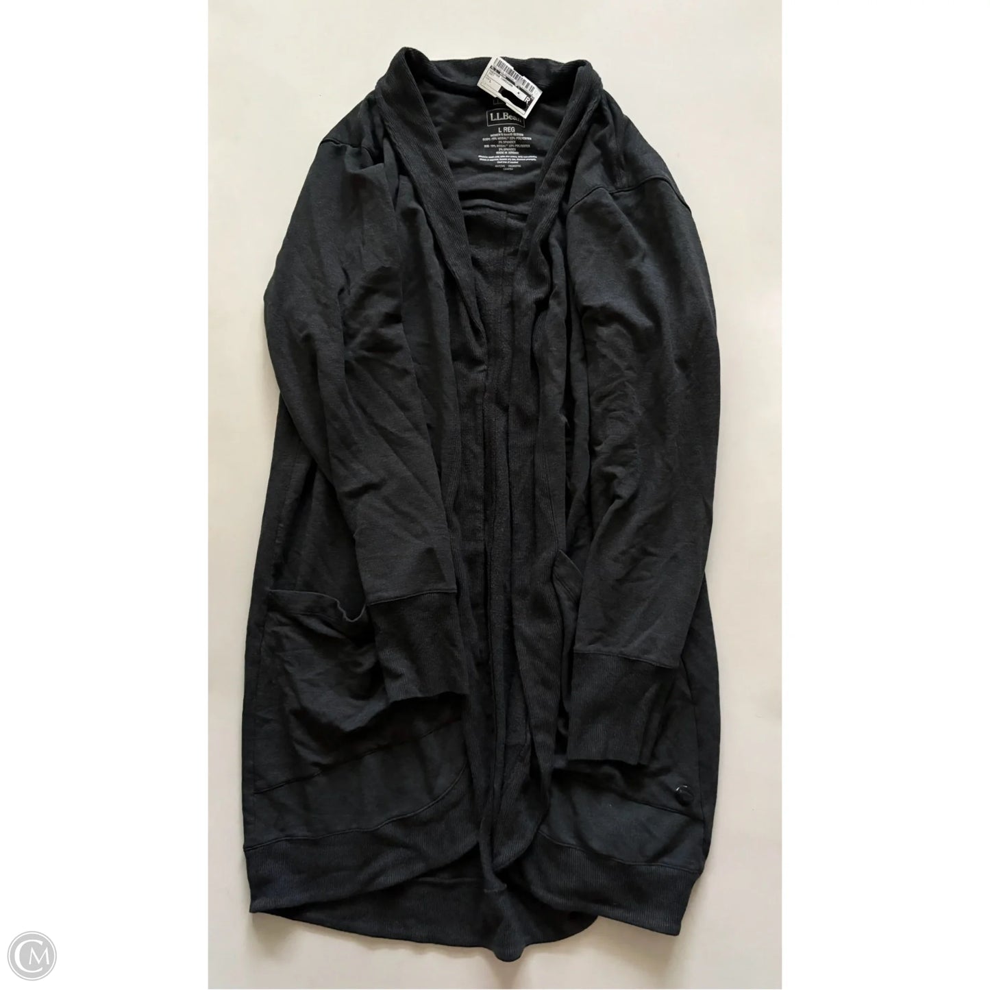 Sweater Cardigan By L.l. Bean In Grey, Size: L