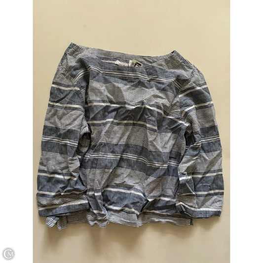Top Long Sleeve By Sigrid Olsen In Striped Pattern, Size: L