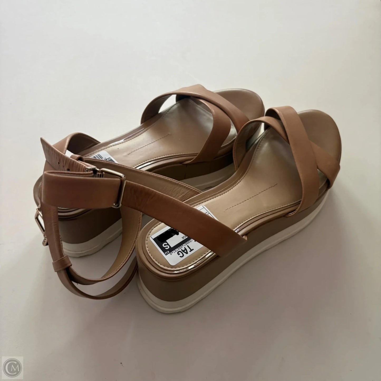 Sandals Heels Block By Gianni Bini In Tan, Size: 8
