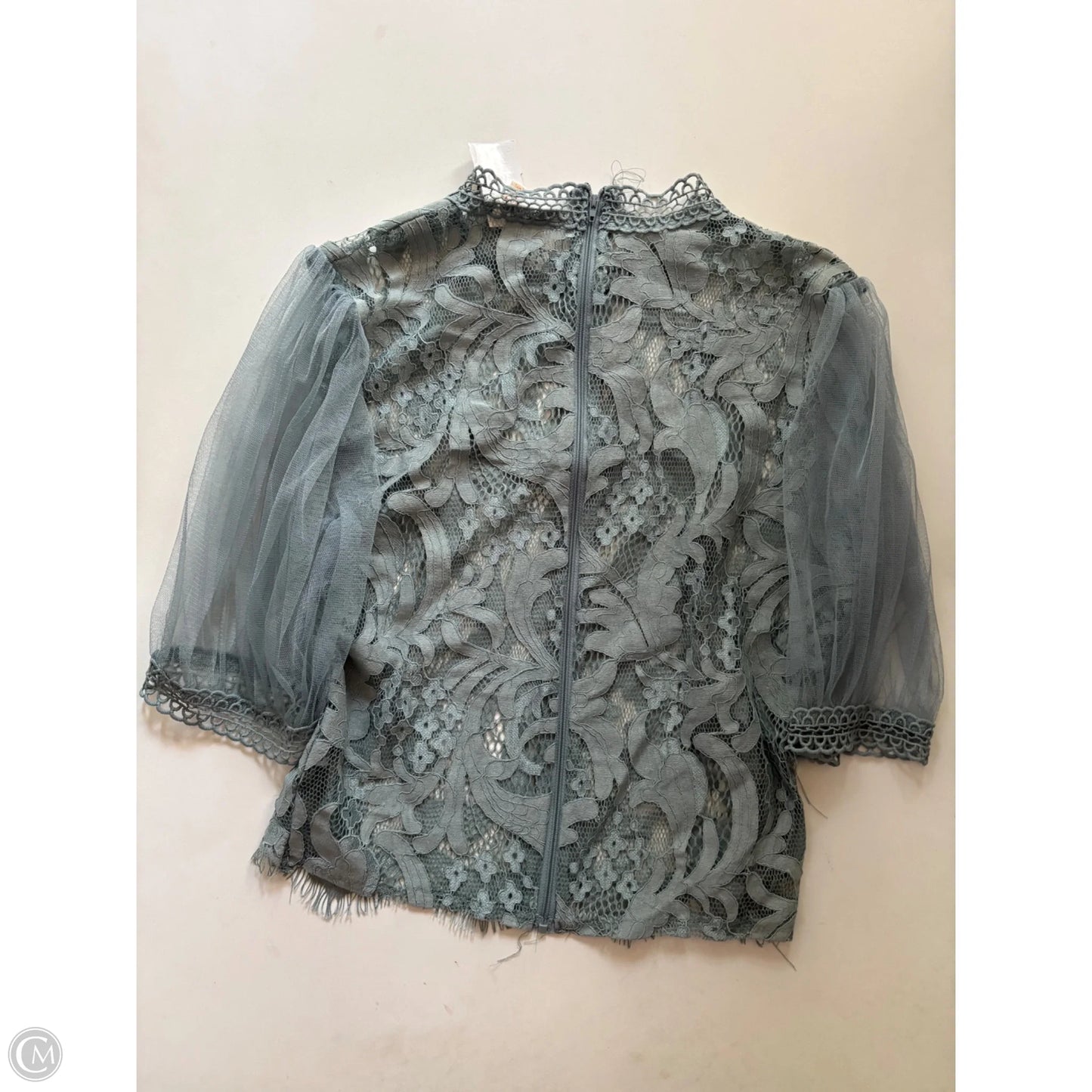 Blouse Long Sleeve By Peach In Blue, Size: M