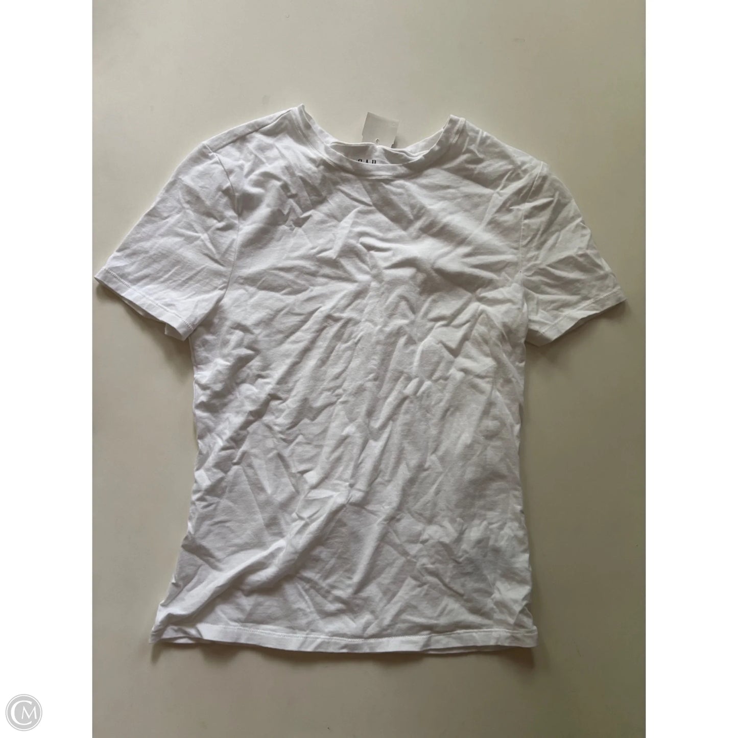 Top Short Sleeve By Gap In White, Size: M