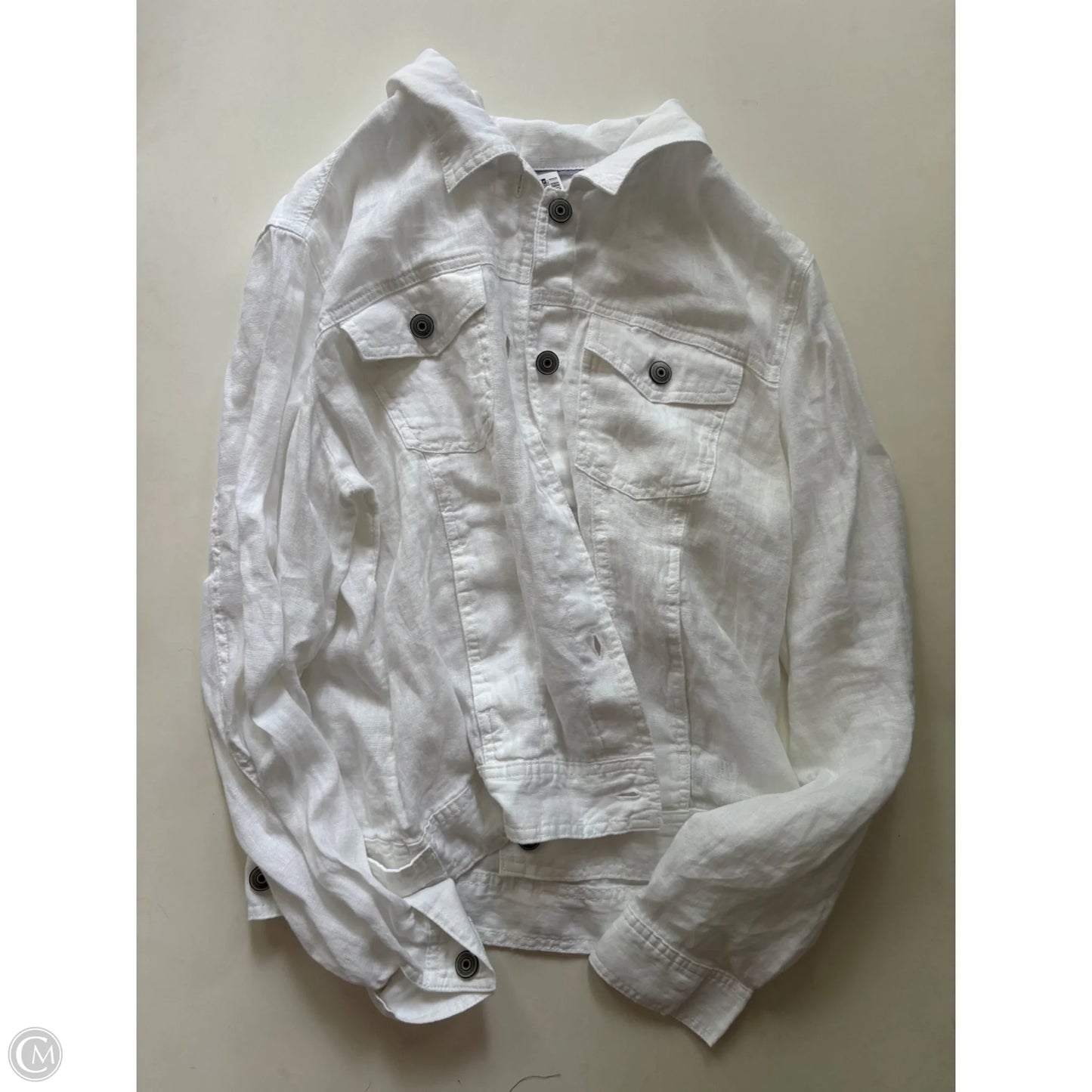 Jacket Shirt By Jones New York In White, Size: M