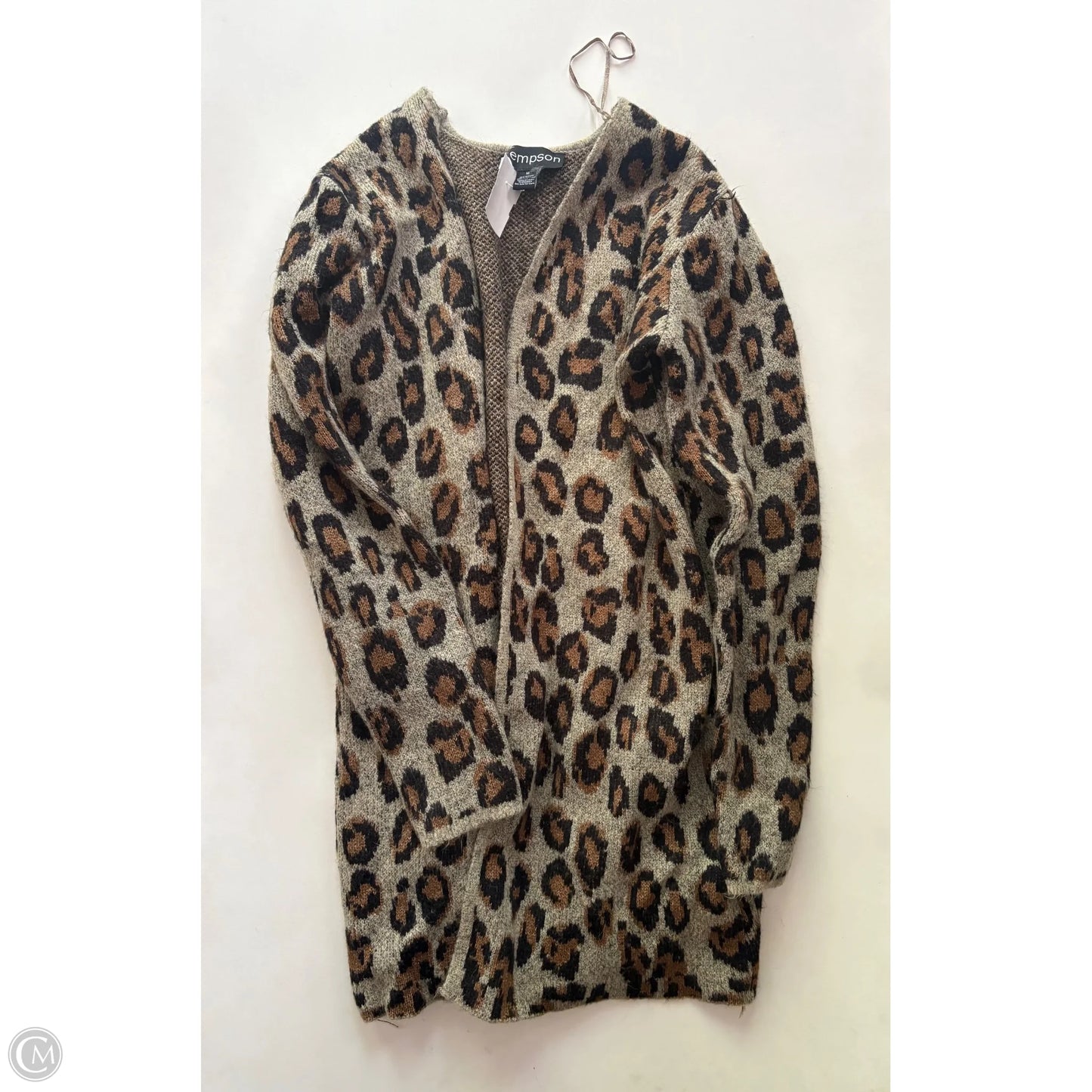 Sweater Cardigan By Kempson In Animal Print, Size: M